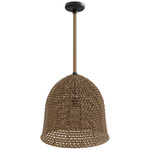 Malibu Bell Pendant - Black / Natural