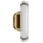 Nautilus Wall Sconce - Aged Brass / Clear / White
