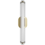 Nautilus Wall Sconce - Aged Brass / Clear / White