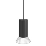 Newport Spot Pendant - Black / Clear