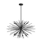 Palisades Round Chandelier - Black / Clear