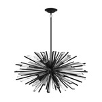 Palisades Round Chandelier - Black / Clear