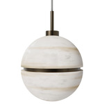 Sedona Pendant - Aged Brass / Alabaster