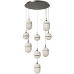 Sedona Multi Light Pendant - Aged Brass / Alabaster