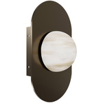 Sedona Globe Color-Select Wall Sconce - Aged Brass / Alabaster