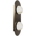 Sedona Globe Color-Select Wall Sconce - Aged Brass / Alabaster