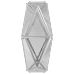 Seoul Wide Wall Sconce - Chrome / Clear