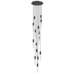 Strand Multi Light Pendant - Black / Clear