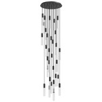 Strand Multi Light Pendant - Black / Clear