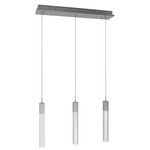 Glacier Linear Multi Light Pendant - Polished Chrome / Snow Acrylic
