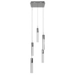 Glacier 5LT Multi Light Pendant - Polished Chrome / Snow Acrylic