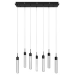 Glacier Linear Multi Light Pendant - Black / Snow Acrylic