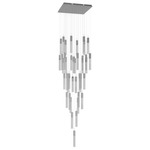 Glacier Square Multi Light Pendant - Chrome / Snow Acrylic