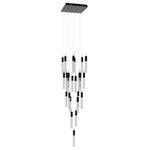 Glacier Square Multi Light Pendant - Black / Snow Acrylic