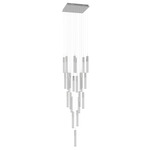 Glacier Square Multi Light Pendant - Chrome / Snow Acrylic