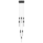 Glacier Square Multi Light Pendant - Black / Snow Acrylic
