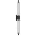 Glacier Rectangular Wall Sconce - Black / Snow Acrylic