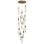 Tribeca Multi Light Pendant - Aged Brass / Champagne