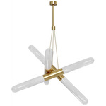 Tribeca Pendant - Aged Brass / Champagne