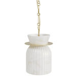 Westwood Pendant - Brushed Brass / Alabaster