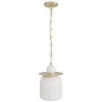Westwood Ball Pendant - Brushed Brass / Alabaster