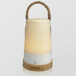 Groove Outdoor Portable Table Lamp - Light Wood / White