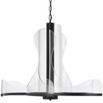 Estrella Chandelier - Flat Black / Clear