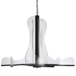 Estrella Chandelier - Flat Black / Clear