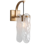Angela Wall Sconce - Satin Brass / White
