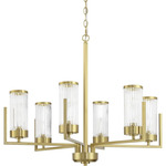 Whittley Chandelier - Satin Brass / Clear