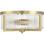 Whittley Ceiling Light - Satin Brass / Clear