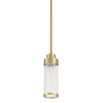 Whittley Pendant - Satin Brass / Clear
