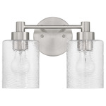 Lyndsey Bathroom Vanity Light - Brushed Polished Nickel / Clear