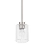 Lyndsey Pendant - Brushed Polished Nickel / Clear