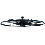Axel Ceiling Fan with Color-Select Light - Flat Black / White