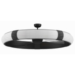 Cipriani Ceiling Fan with Color-Select Light - Flat Black / White