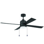 McCoy Outdoor Ceiling Fan with Light - Flat Black / Flat Black