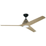 Seascape Ceiling Fan with Light - Flat Black / Light Wood / Light Wood