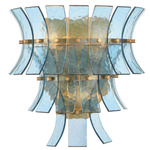 Abigail Wall Sconce - Aged Brass / Blue