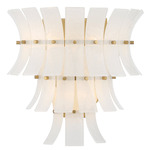 Abigail Wall Sconce - Aged Brass / White