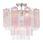Addis Semi Flush Ceiling Light - Polished Chrome / Spring