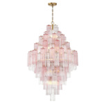 Addis Tiered Chandelier - Aged Brass / Spring