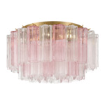 Addis Ceiling Flush Light - Aged Brass / Spring