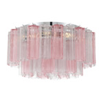 Addis Ceiling Flush Light - Polished Chrome / Spring