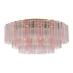 Addis Ceiling Flush Light - Aged Brass / Spring