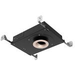 Eco 3IN Shallow IC Adjustable Downlight with Round Trim - Champagne