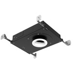 Eco 3IN Shallow IC Adjustable Downlight with Round Trim - White