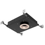 Eco 3IN Shallow IC Fixed Downlight with Round Trim - Champagne