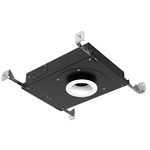Eco 3IN Shallow IC Fixed Downlight with Round Trim - White