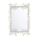 Forget-Me-Not Mirror - Silver Leaf / Crystal